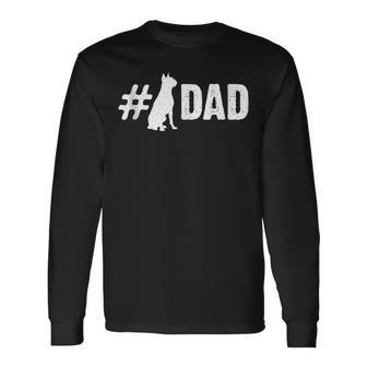Number One Boxer Dog Dad For Fathers Day 1 Daddy Long Sleeve T-Shirt - Thegiftio UK