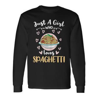 Nur Ein Mädchen Das Spaghetti Liebt Langarmshirts - Seseable