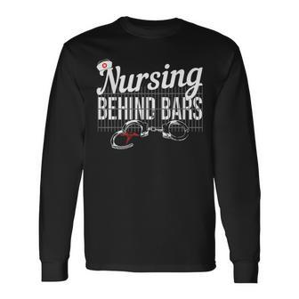 Nursing Behind Bars Correctional Jail Women Long Sleeve T-Shirt - Monsterry