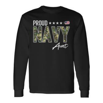 Nwu Type Iii Proud Navy Aunt Long Sleeve T-Shirt - Monsterry