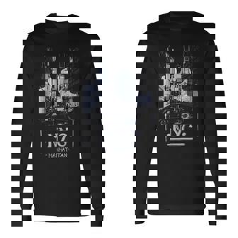 Ny New York City Nyc Manhattan Skylines Buildings Long Sleeve T-Shirt - Thegiftio UK