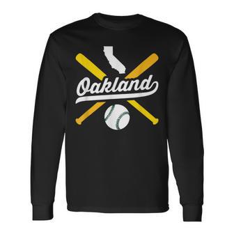 Oakland Baseball Vintage California Pride Love City Green Long Sleeve T-Shirt - Monsterry