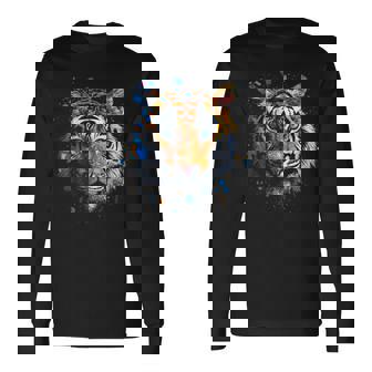 Obra De Arte De Tigre Colorido Animal Arte Tigre Camiseta de manga larga - Regaloses