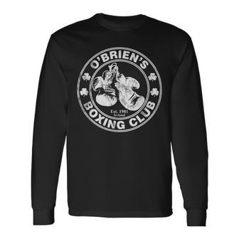 O'brien's Boxing Club Irish Surname Boxing Long Sleeve T-Shirt - Monsterry