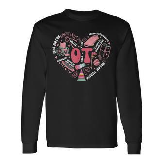Occupational Therapy Valentines Day Cool Ot Therapist Long Sleeve T-Shirt | Mazezy