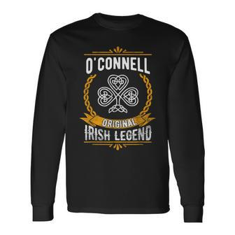 O'connell Irish Name Vintage Ireland Family Surname Long Sleeve T-Shirt - Seseable