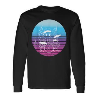 Octopus Drums Octopus Playing Drums Drummer Music Love Long Sleeve T-Shirt - Monsterry CA