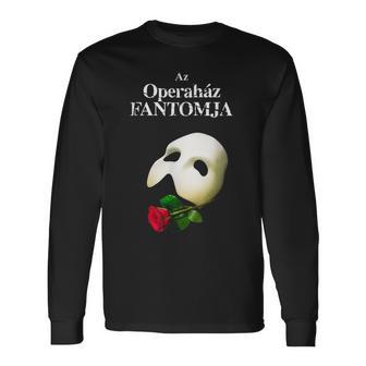 Official 'Phantom Of The Opera' Hungarian Logo Long Sleeve T-Shirt - Monsterry