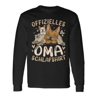 Offizielles Oma Schlaf Französische Bulldogge Langarmshirts - Geschenkecke