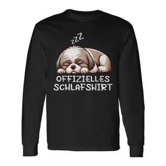 Offizielles Schlaf Shih Tzu Hundehalter Hundebesitzer Langarmshirts - Geschenkecke