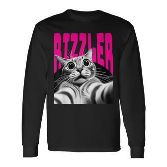 The Og Rizzmaxxer Rizz Rizzler Cat Selfie Long Sleeve T-Shirt - Seseable