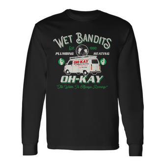 Oh Kay Bandits Plumbing And Wet Retro Heating Long Sleeve T-Shirt - Monsterry CA