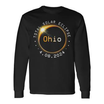 Ohio Totality Total Solar Eclipse April 8 2024 Long Sleeve T-Shirt - Monsterry DE