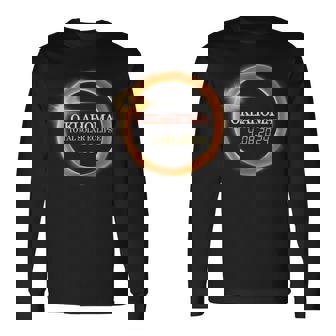 Oklahoma April 8 Total Solar Eclipse 2024 Usa Map Totality Long Sleeve T-Shirt - Thegiftio