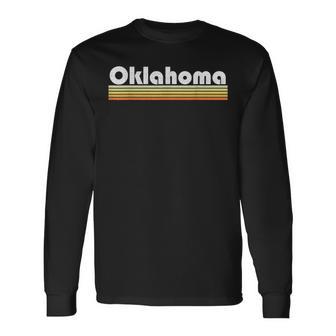 Oklahoma Retro Style State Vintage Pride 70S 80S Home Long Sleeve T-Shirt - Monsterry