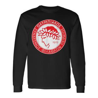 Olympiacos Club Supporter Fan Greece Greek Long Sleeve T-Shirt - Monsterry CA