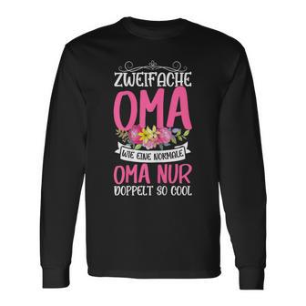 Oma Sprüche Zweifache Oma Doppelt So Cool Langarmshirts - Geschenkecke