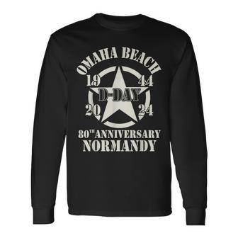 Omaha Beach 1944 D-Day 2024 80Th Anniversary Normandy Long Sleeve T-Shirt - Monsterry DE