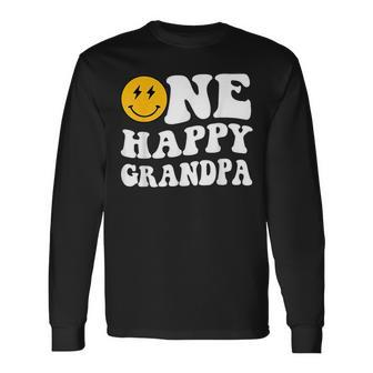 One Happy Dude 1St Birthday One Cool Grandpa Family Matching Long Sleeve T-Shirt - Seseable
