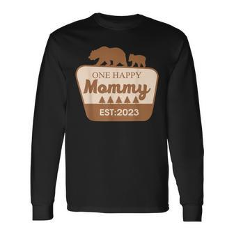 One Happy Mommy Happy Camper Matching Family Birthday Long Sleeve T-Shirt - Seseable