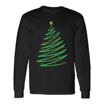 One Line Christmas Xmas Long Sleeve T-Shirt - Seseable