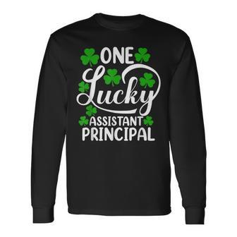 One Lucky Assistant Principal St Patrick's Day Long Sleeve T-Shirt | Mazezy UK