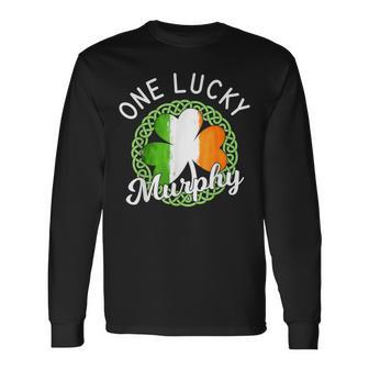 One Lucky Murphy Irish Family Name Long Sleeve T-Shirt - Seseable