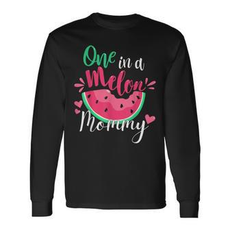 One In A Melon Mommy Birthday Party Matching Family Group Long Sleeve T-Shirt - Monsterry CA
