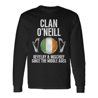 O’Neill Surname Irish Family Name Heraldic Celtic Clan Long Sleeve T-Shirt - Seseable