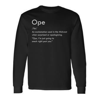Ope Definition Midwest Long Sleeve T-Shirt - Monsterry DE