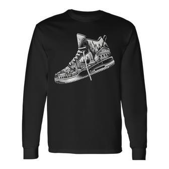 Graphic For Ny Sneaker S 6Xl Men's Long Sleeve T-Shirt - Seseable