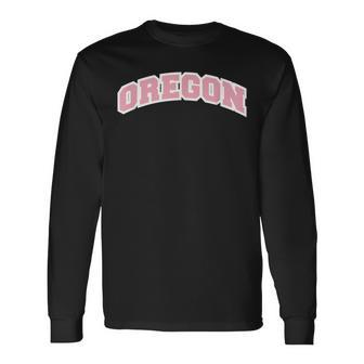 Oregon Sports Classic Varsity College Style Long Sleeve T-Shirt - Monsterry