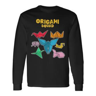 Origami Squad Paper Folding Japanese Long Sleeve T-Shirt - Monsterry CA