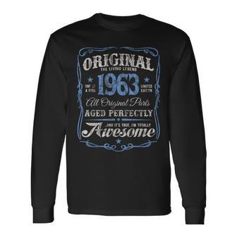 The Original Made In 1963 Vintage 61St Birthday Long Sleeve T-Shirt - Monsterry
