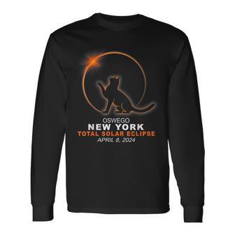 Oswego New York Total Solar Eclipse 2024 Long Sleeve T-Shirt - Monsterry AU