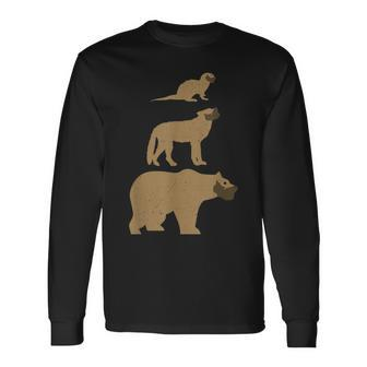 Otter Wolf Bear Gay Slang Lgbt Pride Long Sleeve T-Shirt - Monsterry