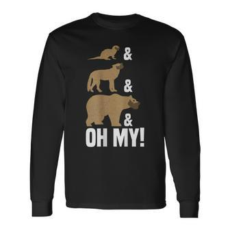 Otter Wolf Bear Oh My Gay Slang Lgbt Pride Long Sleeve T-Shirt - Monsterry