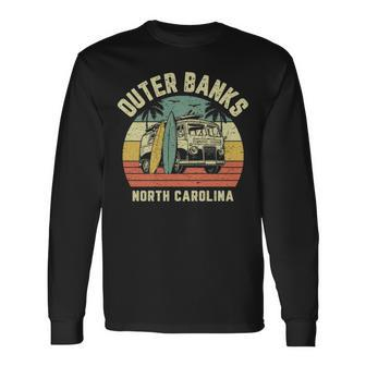 Outer Banks Retro Surfing Van Cool Pogue Life Surfer Long Sleeve T-Shirt | Mazezy