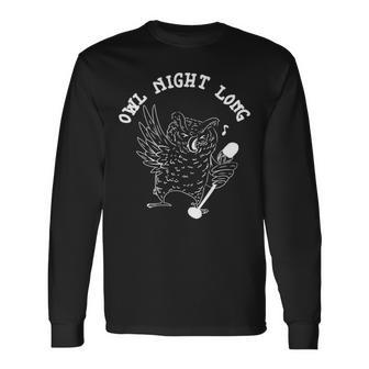 Owl Night Long Long Sleeve T-Shirt | Mazezy