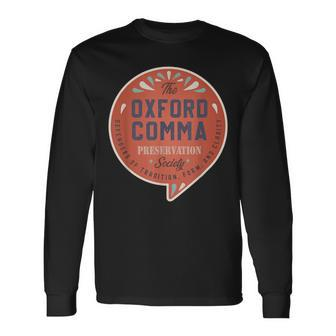 The Oxford Comma Preservation Society Team Oxford Vintage Long Sleeve T-Shirt - Monsterry DE