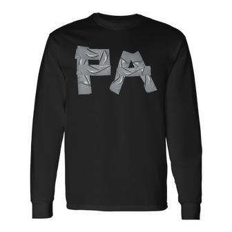 Pa Pops Fathers Day 2024 Dad Tape Style Long Sleeve T-Shirt - Seseable