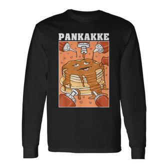 Pankakke Naughty Pancake Bukakke Ecchi Hentai Pun Long Sleeve T-Shirt - Seseable