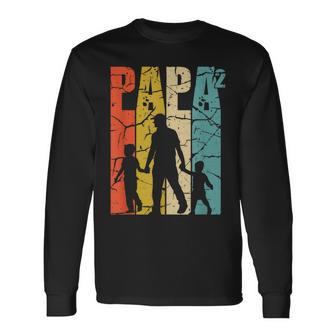 Papa 2 Söhne Dad Hoch 2 Zweifachater Zwillingpapa S Langarmshirts - Geschenkecke