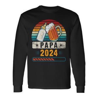 Papa 2024 Babyankündigung Werdender Papa Langarmshirts - Geschenkecke