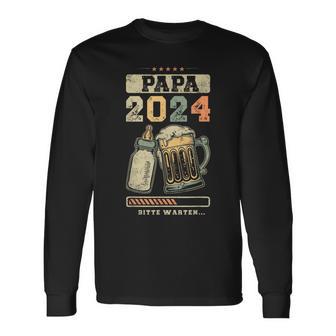 Papa 2024Aterschaft Baby Ankündigung Werdenderater Langarmshirts - Geschenkecke