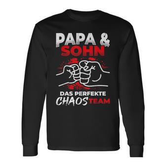 Papa & Sohn Das Perfekte Chaos Team -Atertag Bester Papa Langarmshirts - Geschenkecke