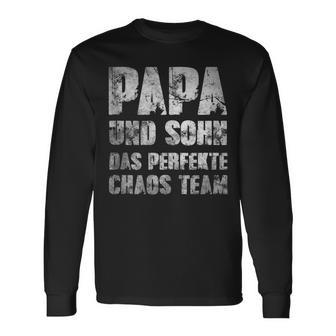 Papa & Sohn Das Perfekte Chaos Teamatertag Männertagater Langarmshirts - Geschenkecke