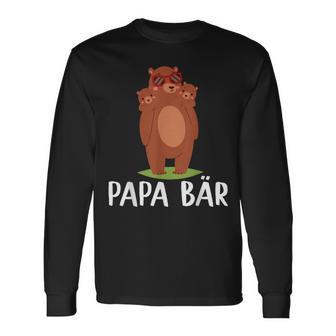 Papa Bär 2 Kinderateratertag Geschenk Herren Männer Langarmshirts - Geschenkecke