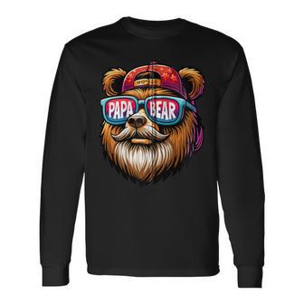 Papa Bär Papa Bearatertagsgeschenk Für Papa Spruch Lustig Kapuzenjacke Langarmshirts - Geschenkecke