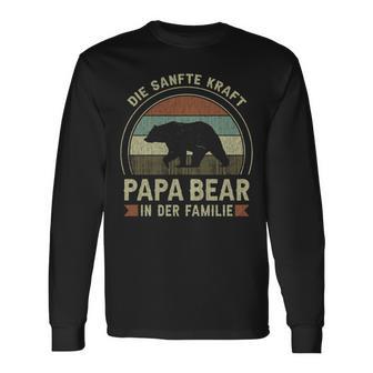 Papa Bear Spruch Für Papaatertag Bär Langarmshirts - Geschenkecke